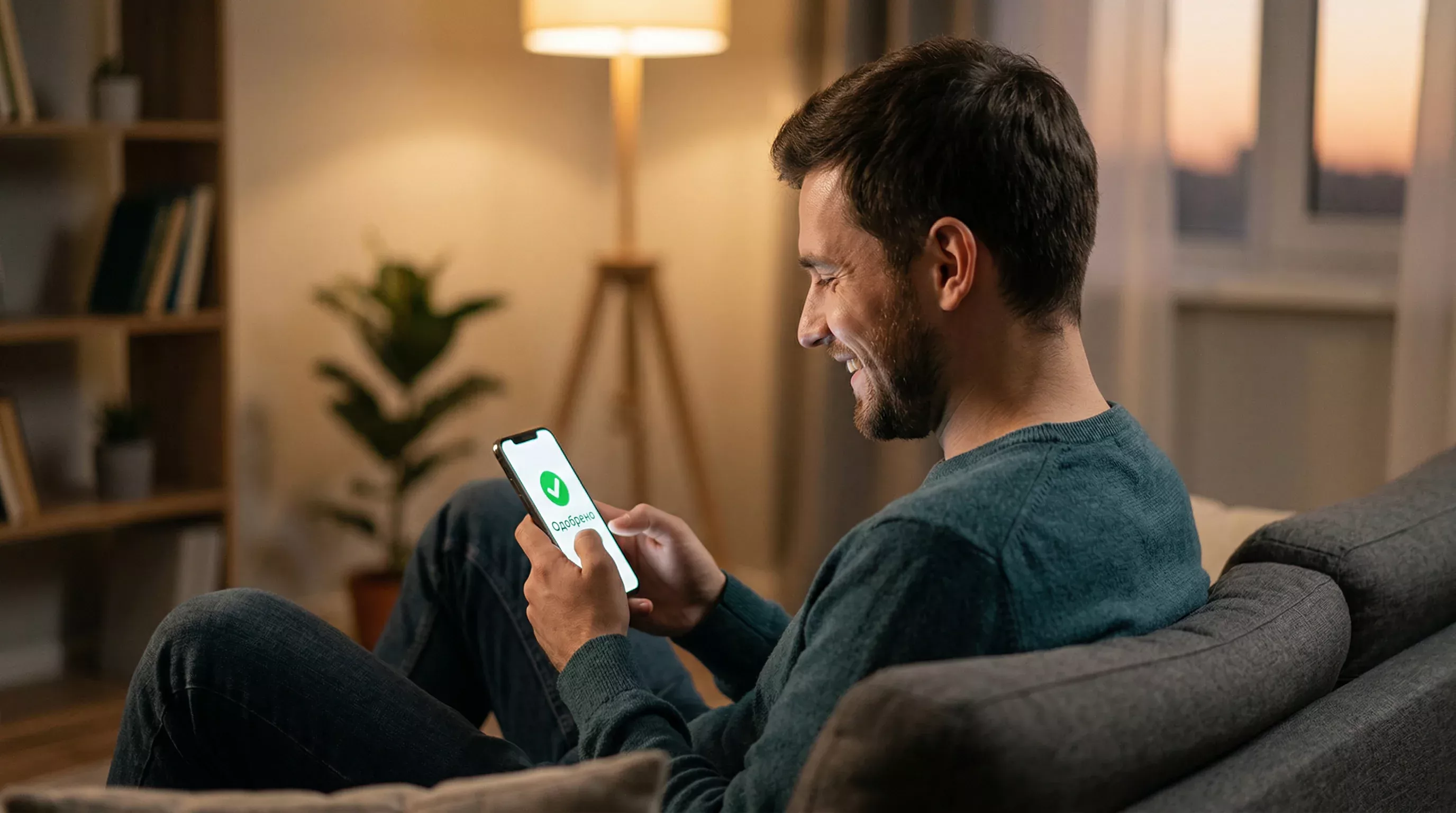 Person celebrating a fast sweepstakes casino payout on smartphone